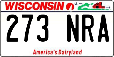 WI license plate 273NRA
