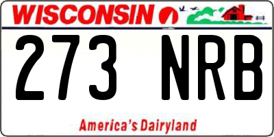 WI license plate 273NRB