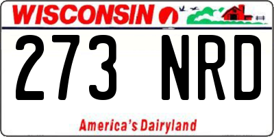 WI license plate 273NRD
