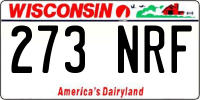 WI license plate 273NRF