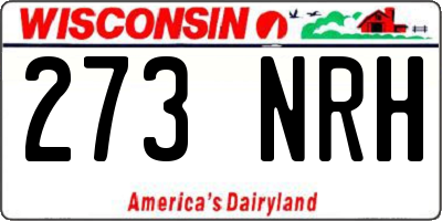 WI license plate 273NRH