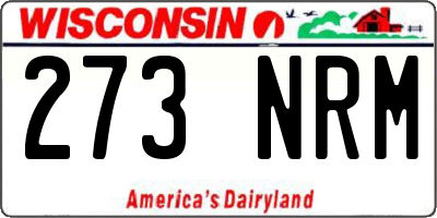 WI license plate 273NRM