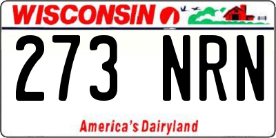 WI license plate 273NRN
