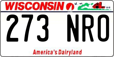 WI license plate 273NRO