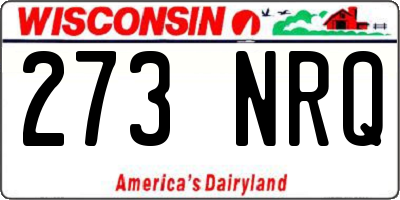 WI license plate 273NRQ