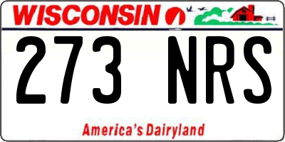 WI license plate 273NRS
