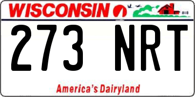 WI license plate 273NRT