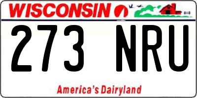 WI license plate 273NRU