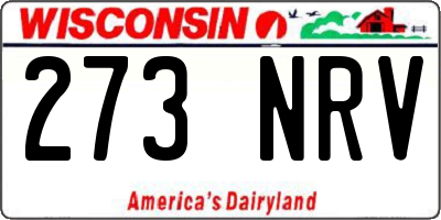WI license plate 273NRV