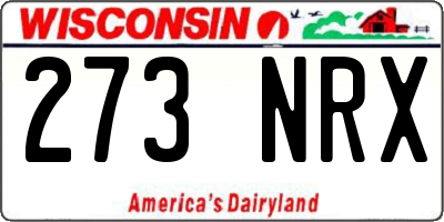 WI license plate 273NRX