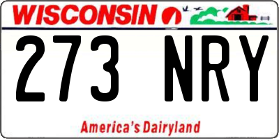 WI license plate 273NRY