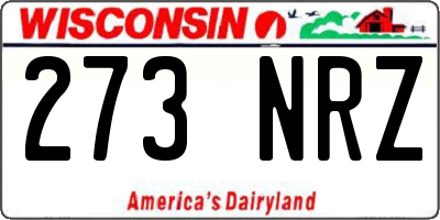WI license plate 273NRZ