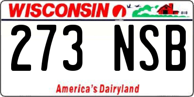 WI license plate 273NSB