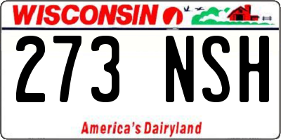 WI license plate 273NSH