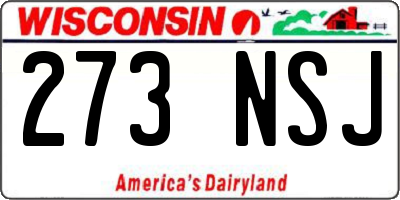 WI license plate 273NSJ