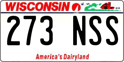 WI license plate 273NSS