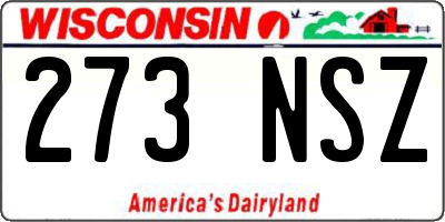 WI license plate 273NSZ
