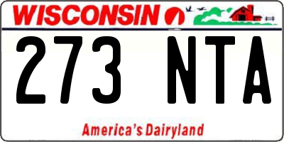 WI license plate 273NTA