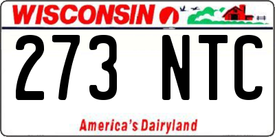 WI license plate 273NTC