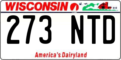 WI license plate 273NTD