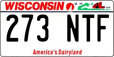 WI license plate 273NTF
