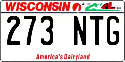 WI license plate 273NTG