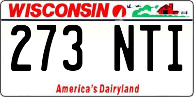 WI license plate 273NTI