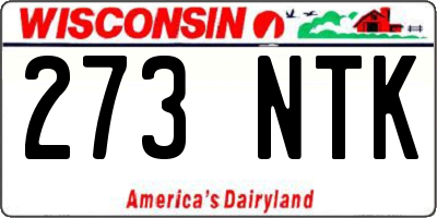 WI license plate 273NTK