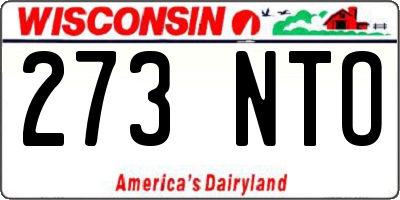 WI license plate 273NTO