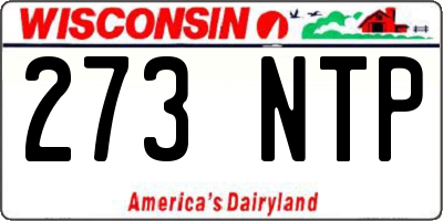 WI license plate 273NTP