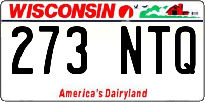 WI license plate 273NTQ
