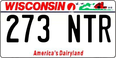 WI license plate 273NTR