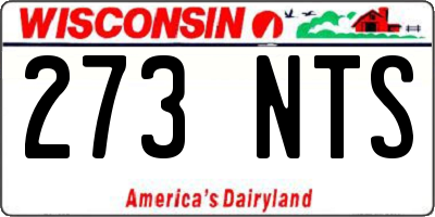 WI license plate 273NTS