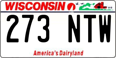 WI license plate 273NTW