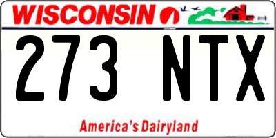 WI license plate 273NTX