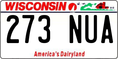 WI license plate 273NUA