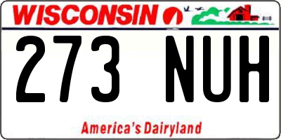 WI license plate 273NUH