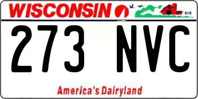 WI license plate 273NVC