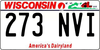 WI license plate 273NVI