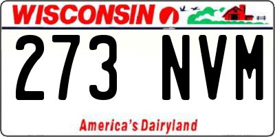 WI license plate 273NVM