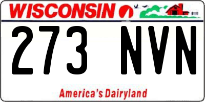 WI license plate 273NVN