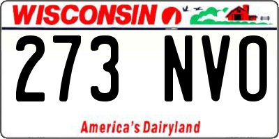 WI license plate 273NVO