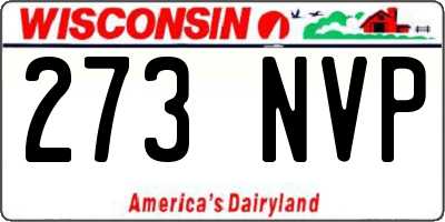 WI license plate 273NVP