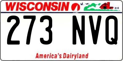 WI license plate 273NVQ
