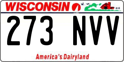 WI license plate 273NVV