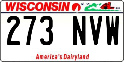 WI license plate 273NVW