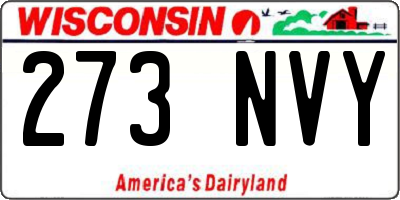 WI license plate 273NVY