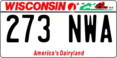 WI license plate 273NWA