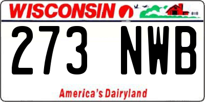 WI license plate 273NWB