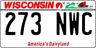 WI license plate 273NWC
